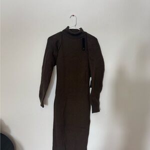 Lulus Chocolate Brown 2 Piece Maxi Dress